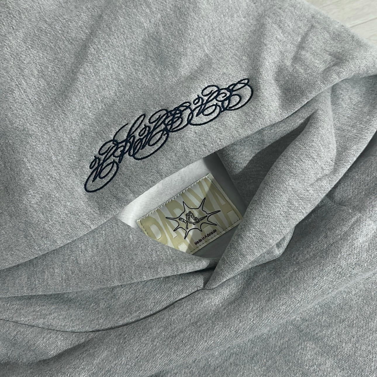 HEATHER GREY HEAVYWEIGHT STAPLE HOOD